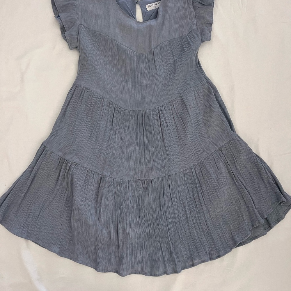 Elegant Gray Tiered Dress